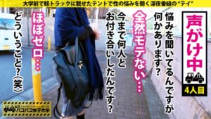 経営学部1年つぐみ(20)の爆乳が跳ねる！手マン即イキから始まるテント密会ハメ